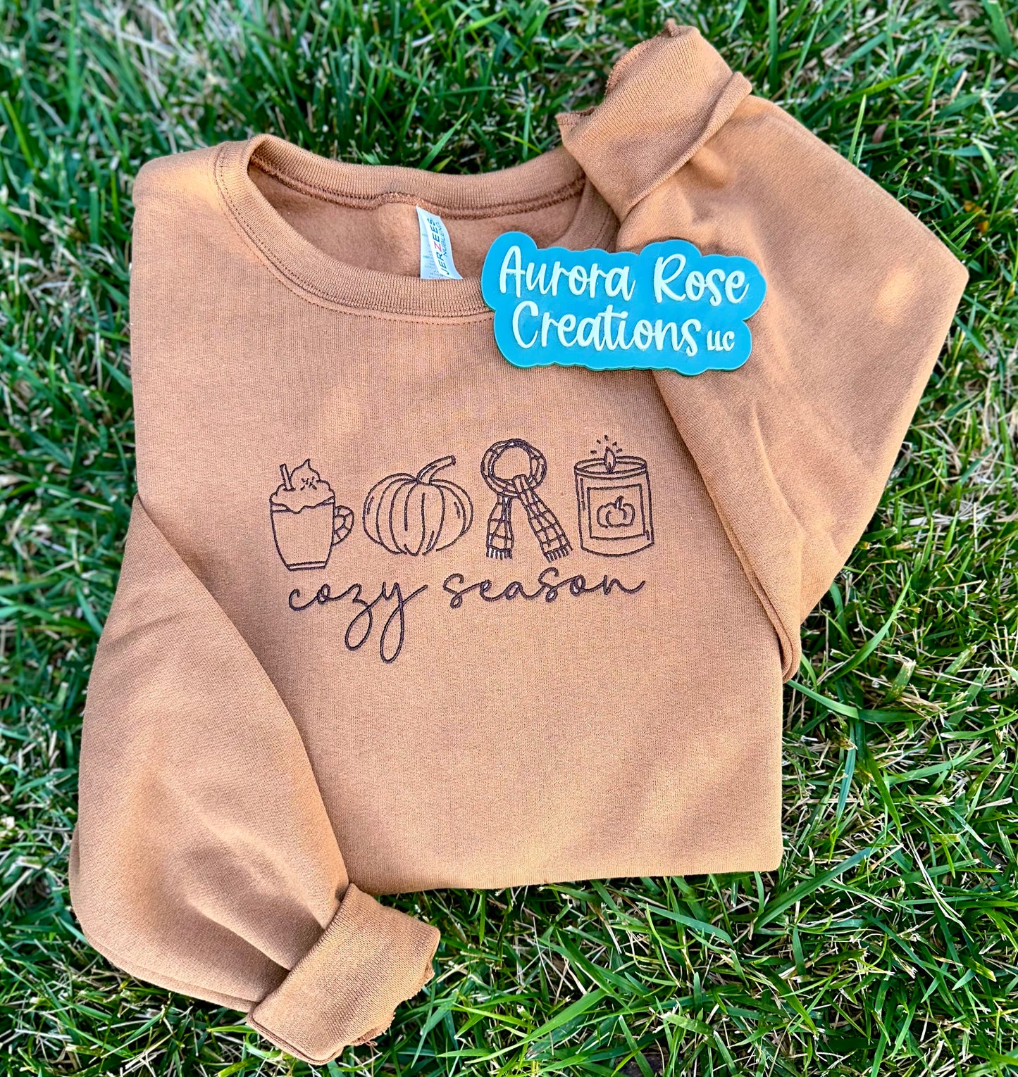 Cozy Season Fall Icon Embroidered Sweatshirt