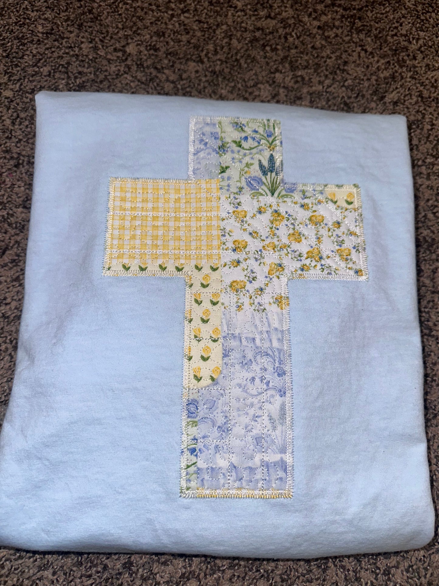 Quilted Spring Cross Embroidered Apparel