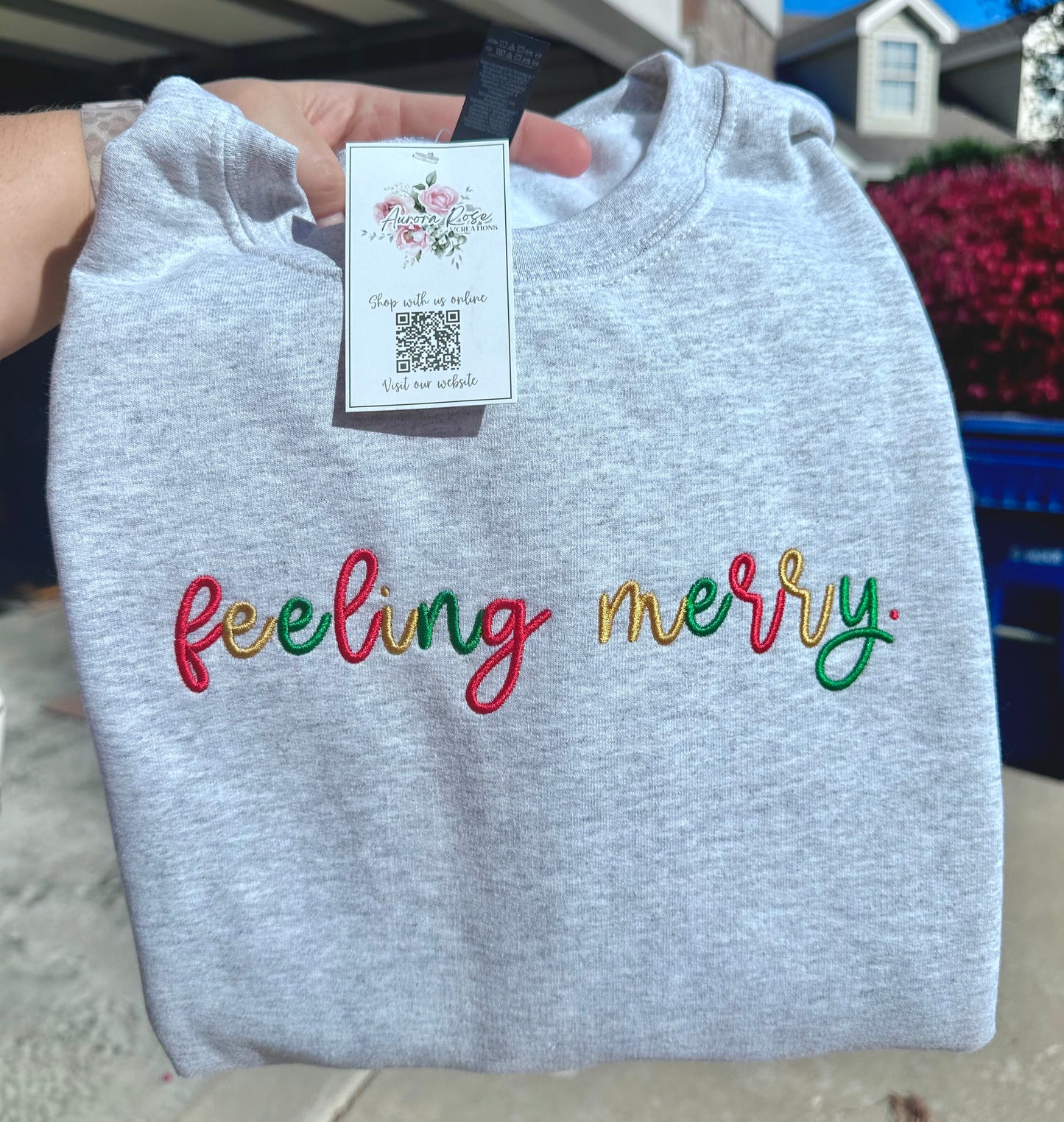 Feeling Merry Embroidered Sweatshirt