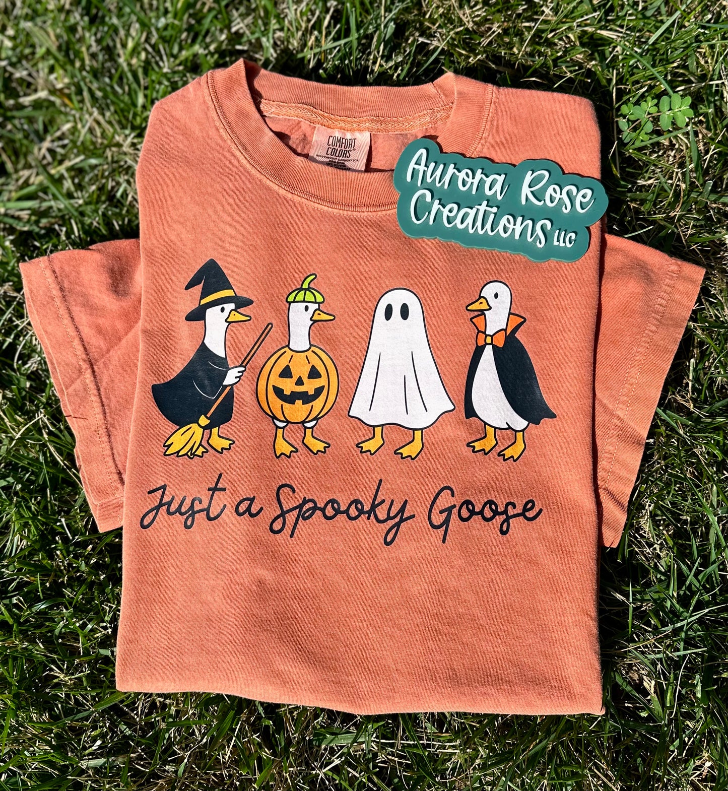 Just a Spooky Goose Comfort Color Tee