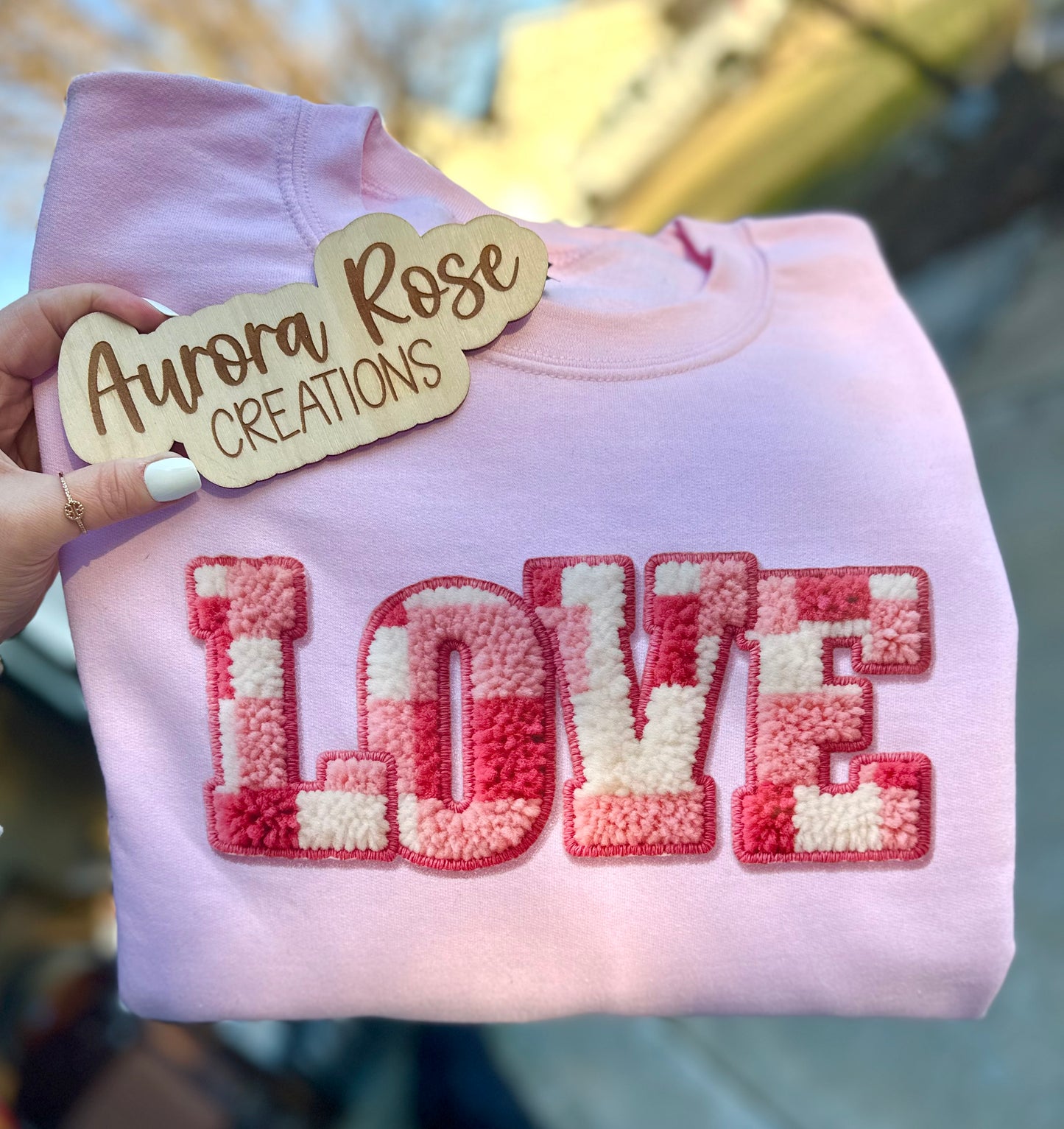 Faux Chenille LOVE DTF Apparel