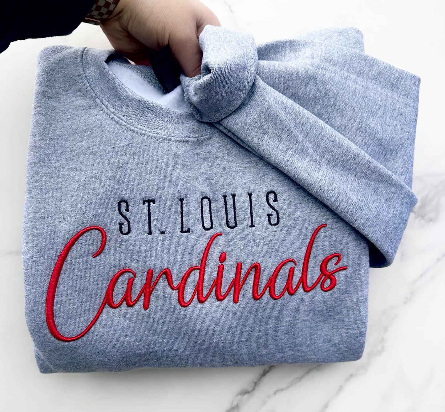 3D Puff Embroidered St. Louis Cards Sweatshirt
