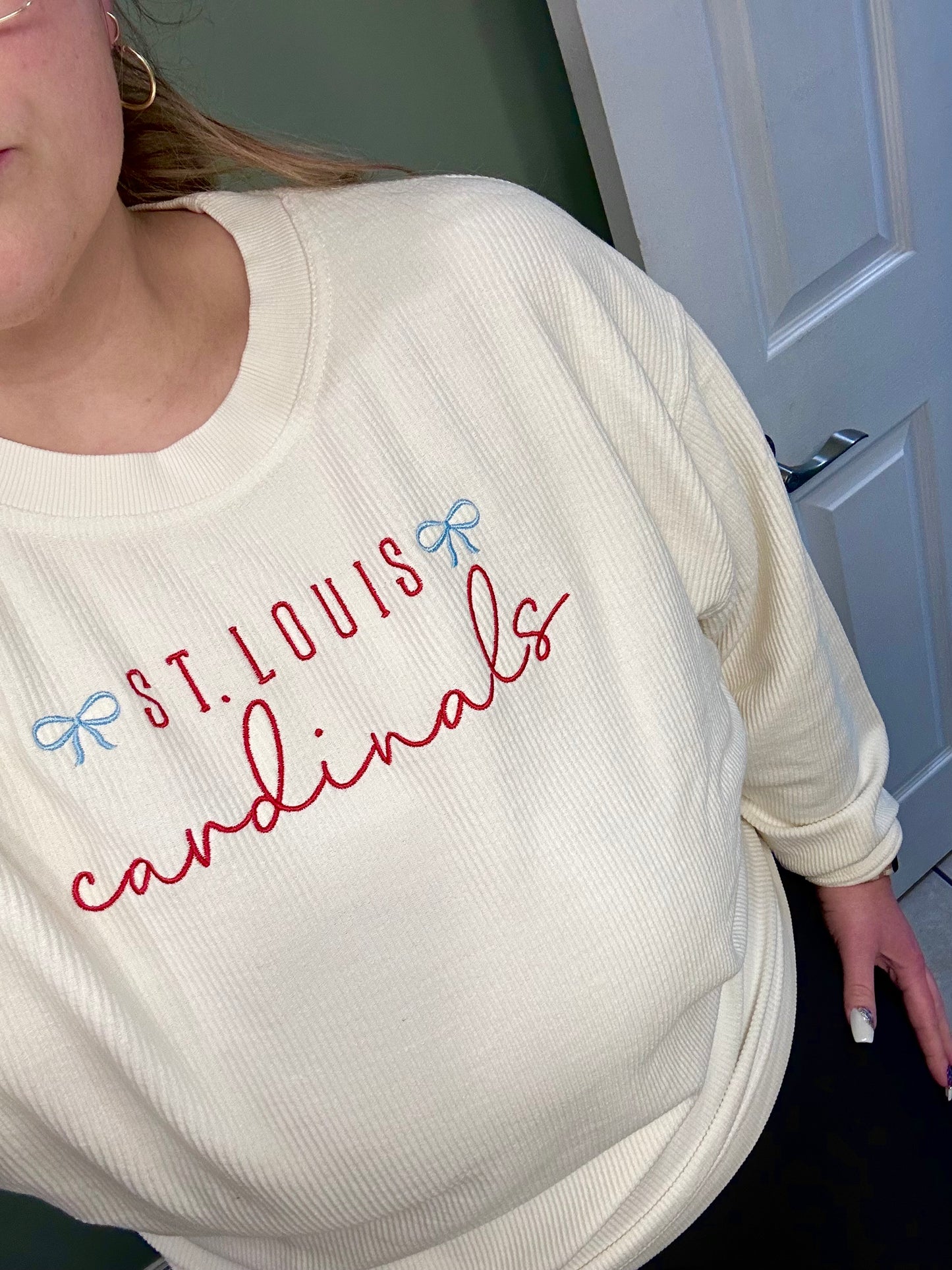 Coquette Cardinals Embroidered Apparel