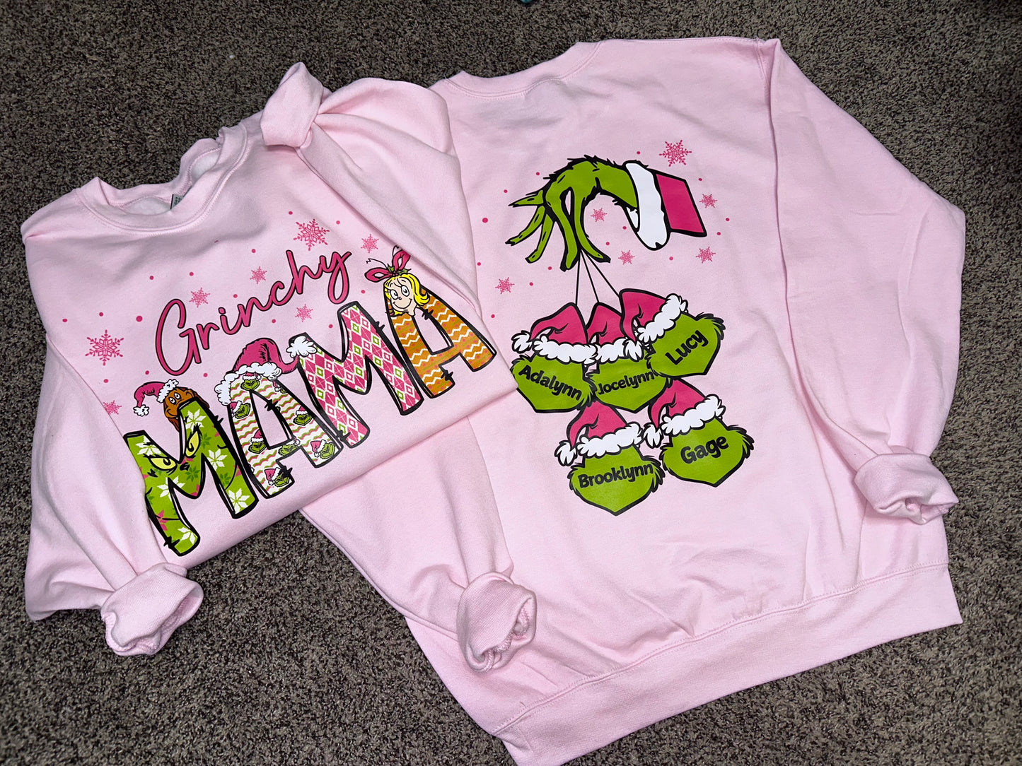 Grinchy Mama DTF Sweatshirt - read description