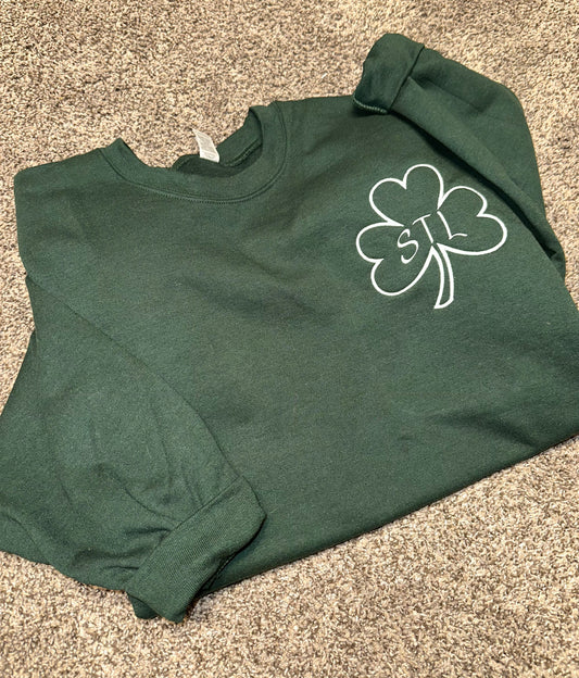 Embroidered STL Shamrock Sweatshirt