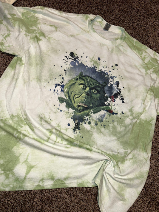 Green Guy Face - tie dye