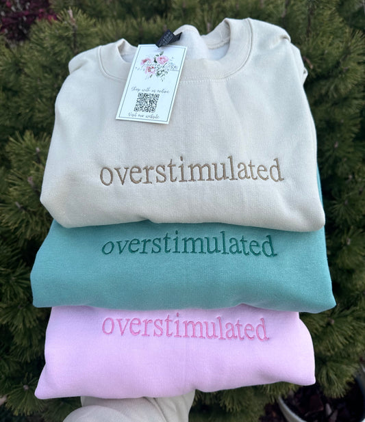 Overstimulated Embroidered Sweatshirt