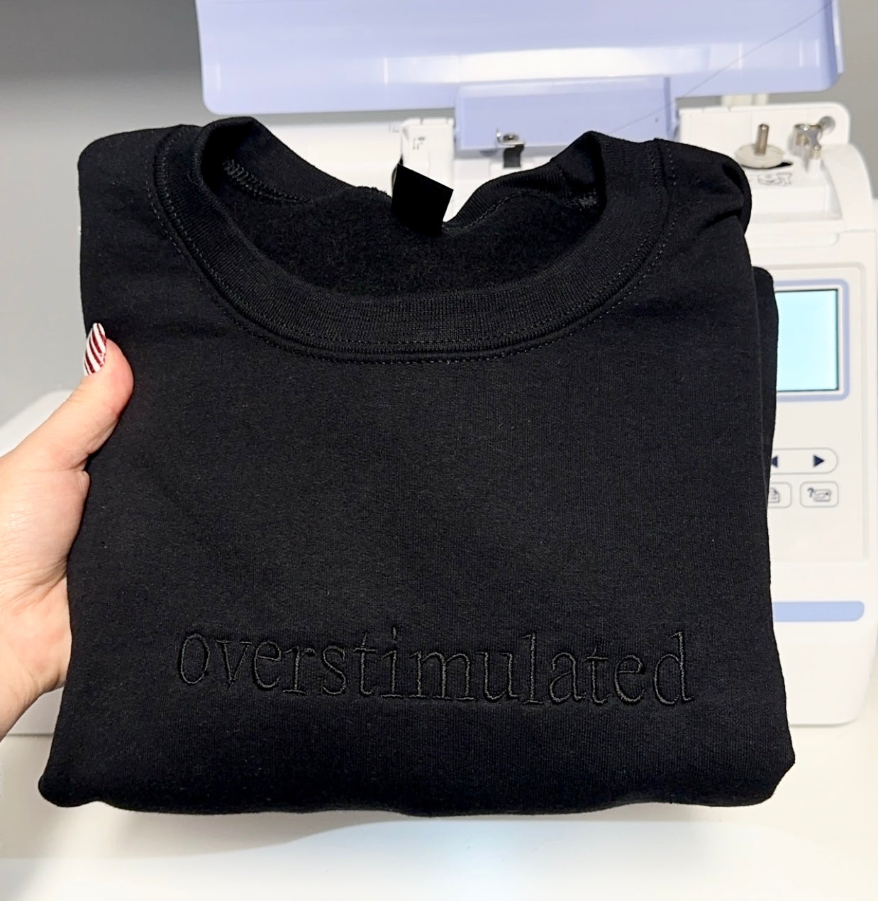 Overstimulated Embroidered Sweatshirt