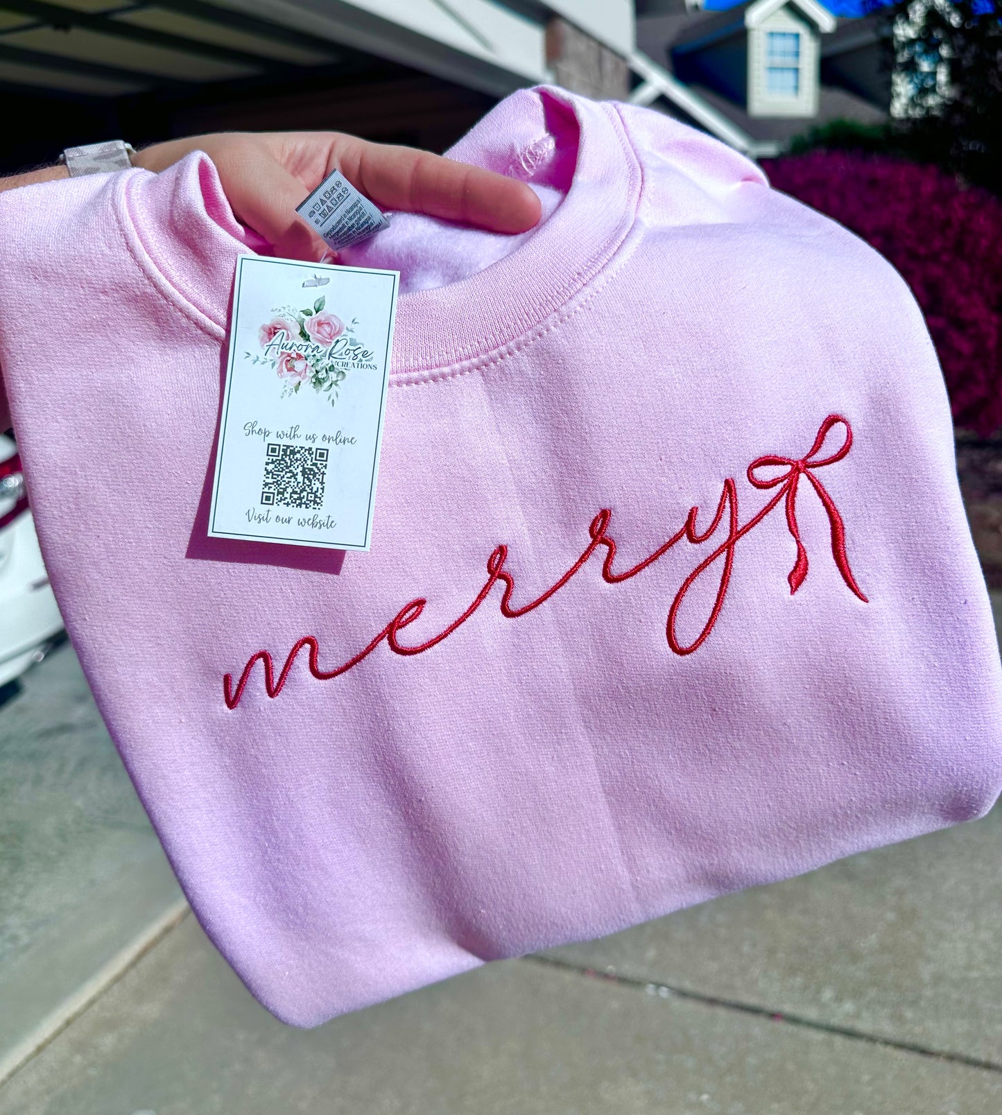 Coquette Merry Embroidered Sweatshirt