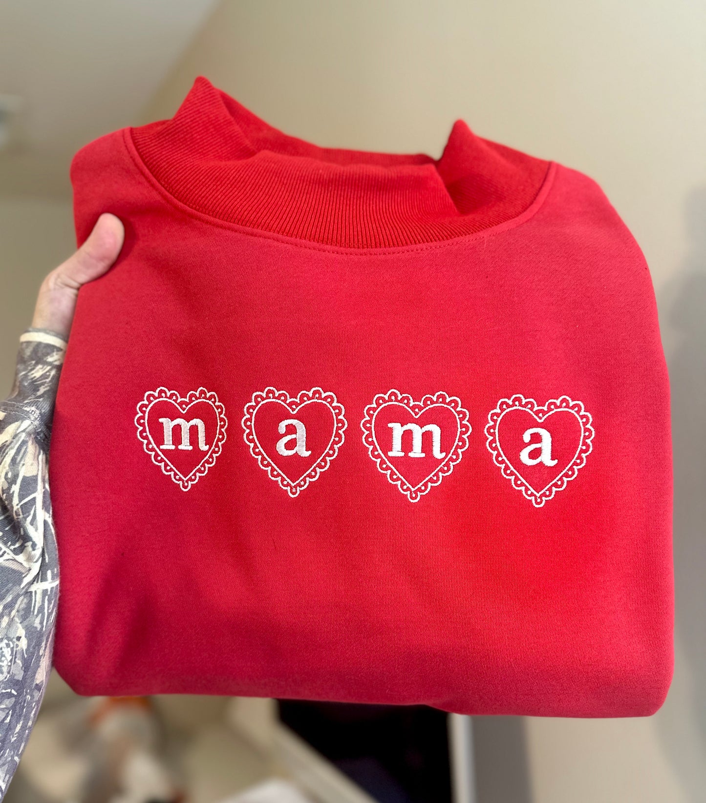 Heart Mama Embroidered Sweatshirt
