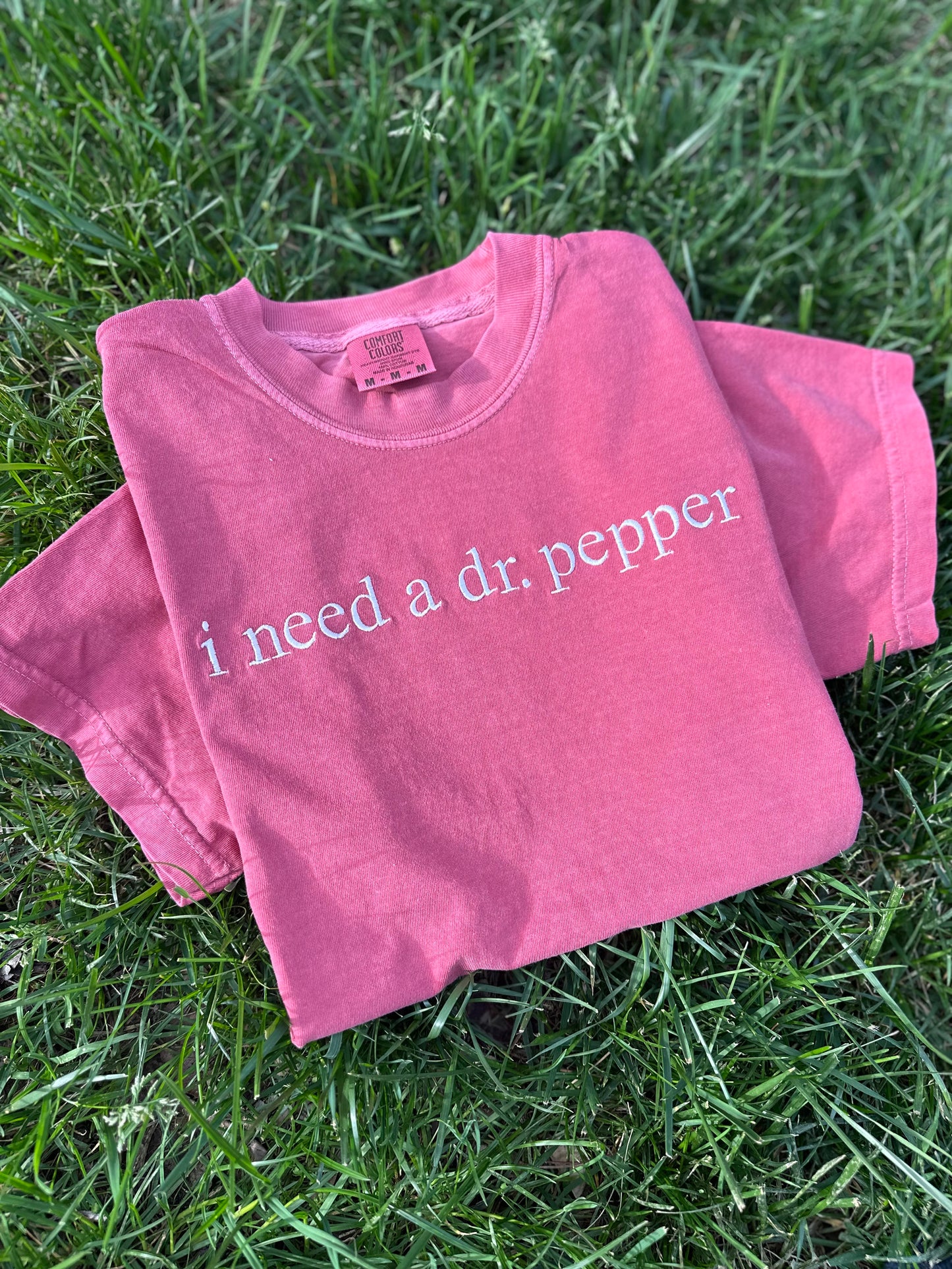 i need a dr. pepper embroidered tee