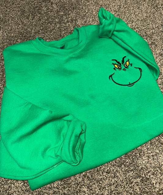 Green Guy Embroidered Sweatshirt