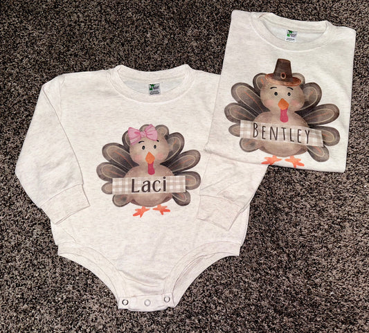 Personalized Thanksgiving Bubbles/Longsleeves