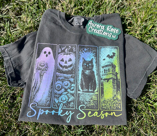 Spooky Season Neon Comfort Color Tee