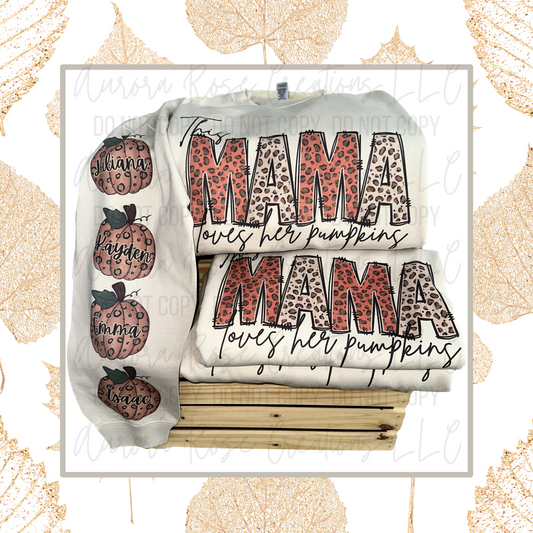 This Mama Loves Her Pumpkins Personalized Sweatshirt