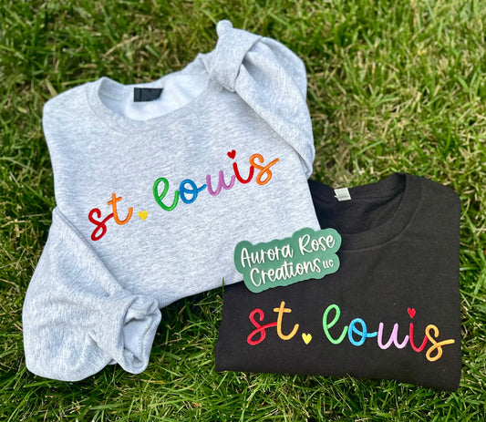 Rainbow STL Embroidered Apparel
