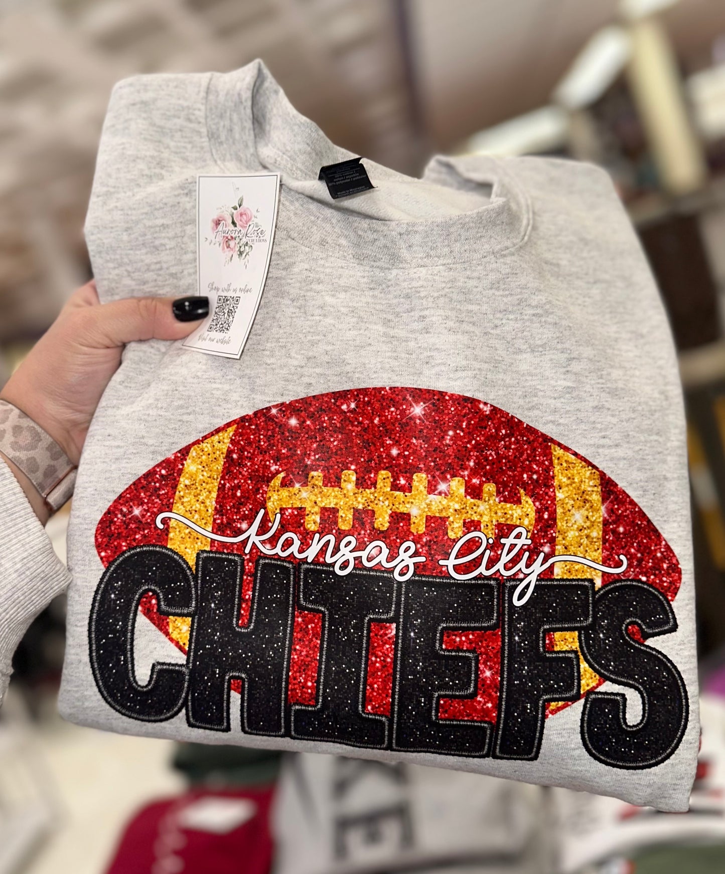 Faux Glitter CHIEFS Sweatshirt