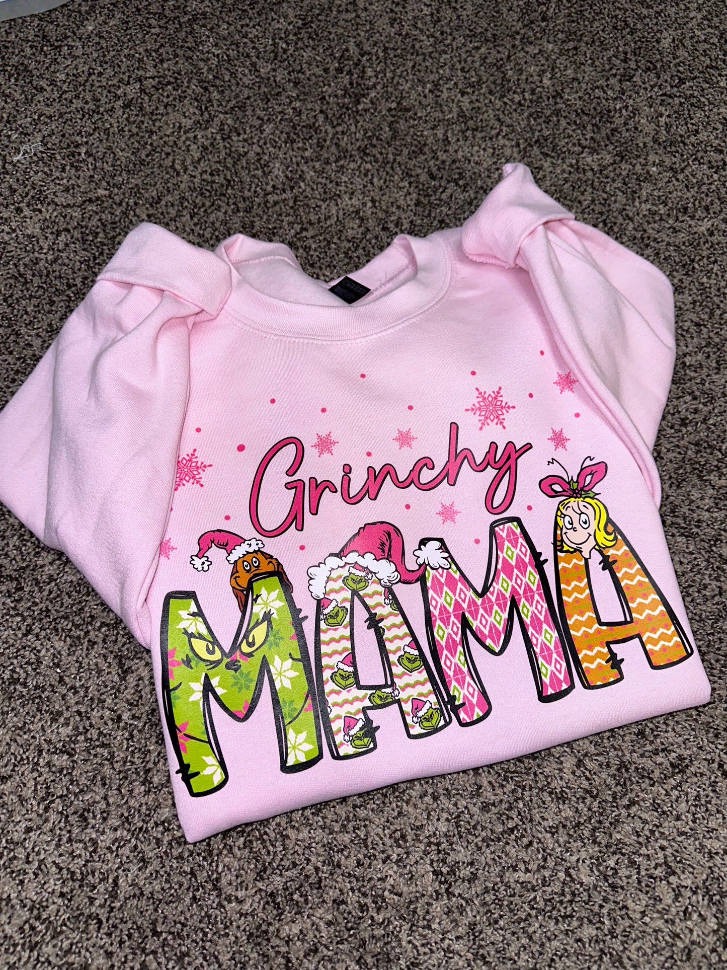 Grinchy Mama DTF Sweatshirt - read description