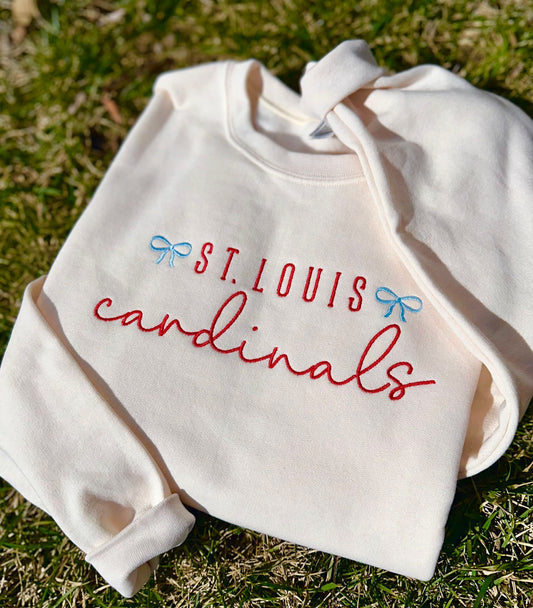 Coquette Cardinals Embroidered Apparel
