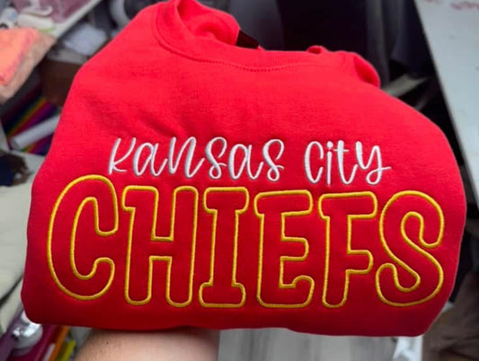 Groovy Chiefs Embroidered Sweatshirt