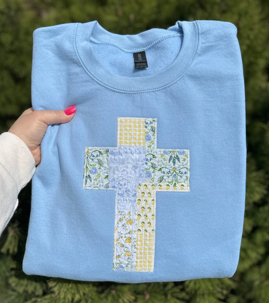 Quilted Spring Cross Embroidered Apparel