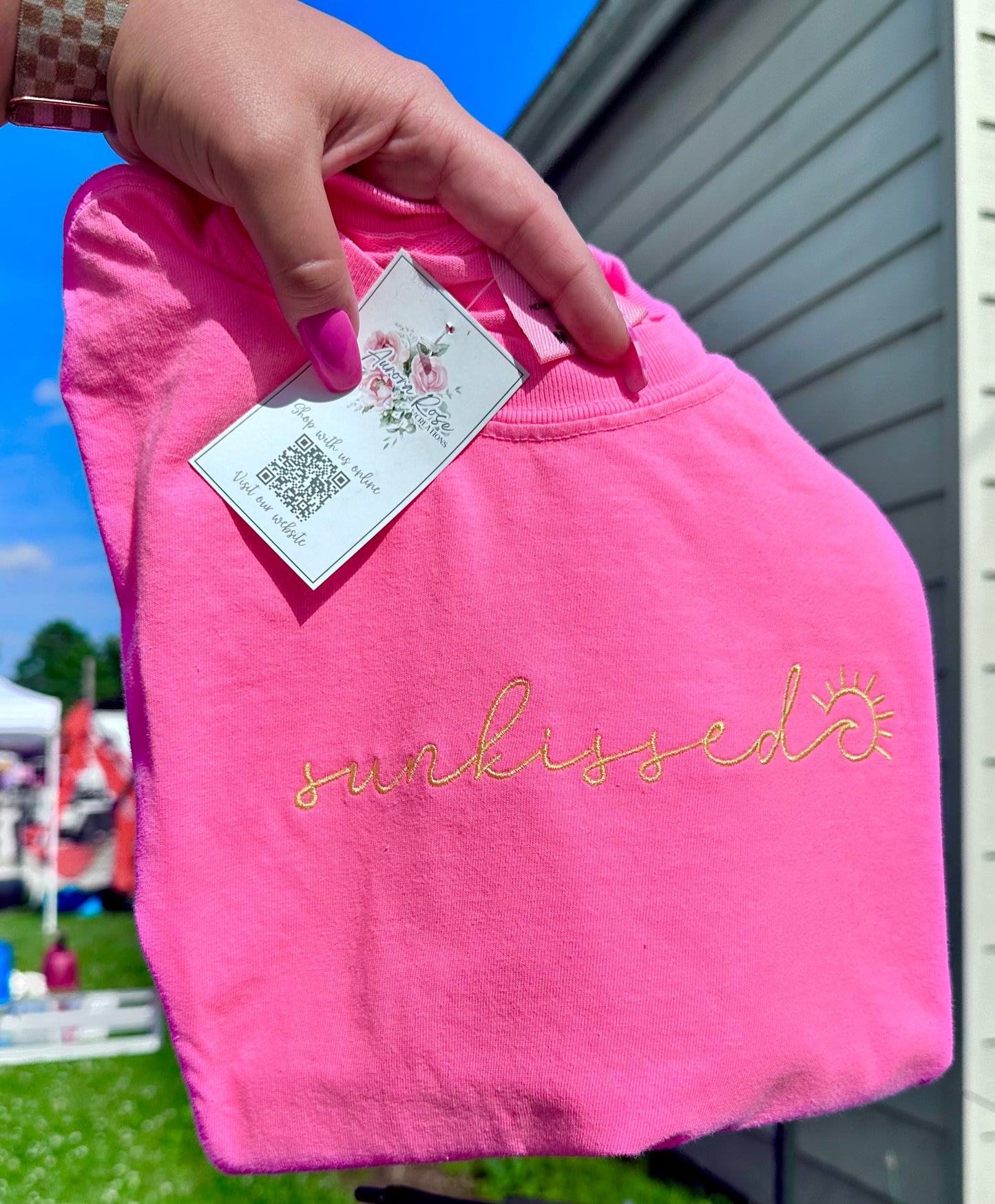 Sunkissed Neon Embroidered Tees