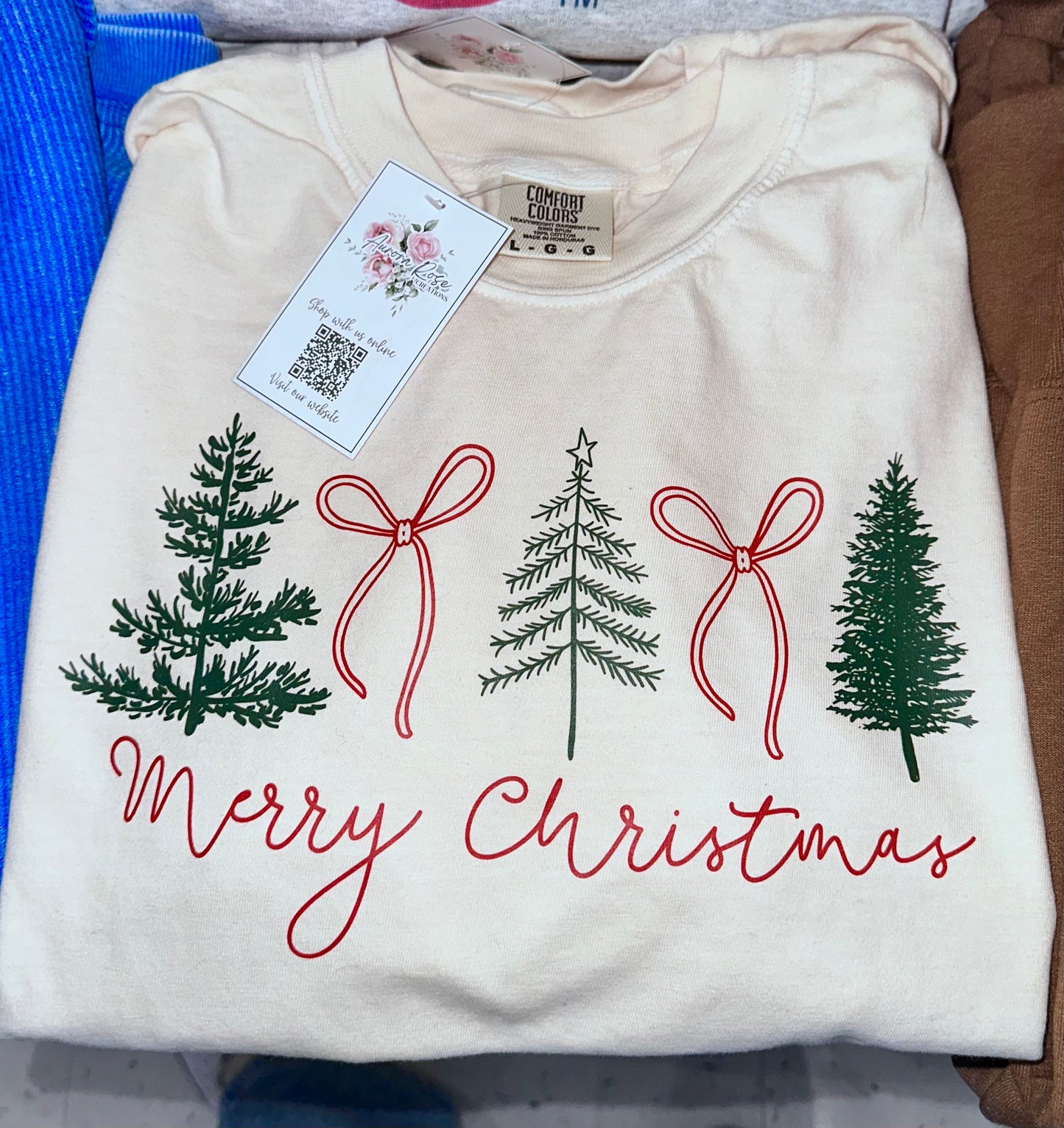 Merry Christmas Ivory DTF Apparel