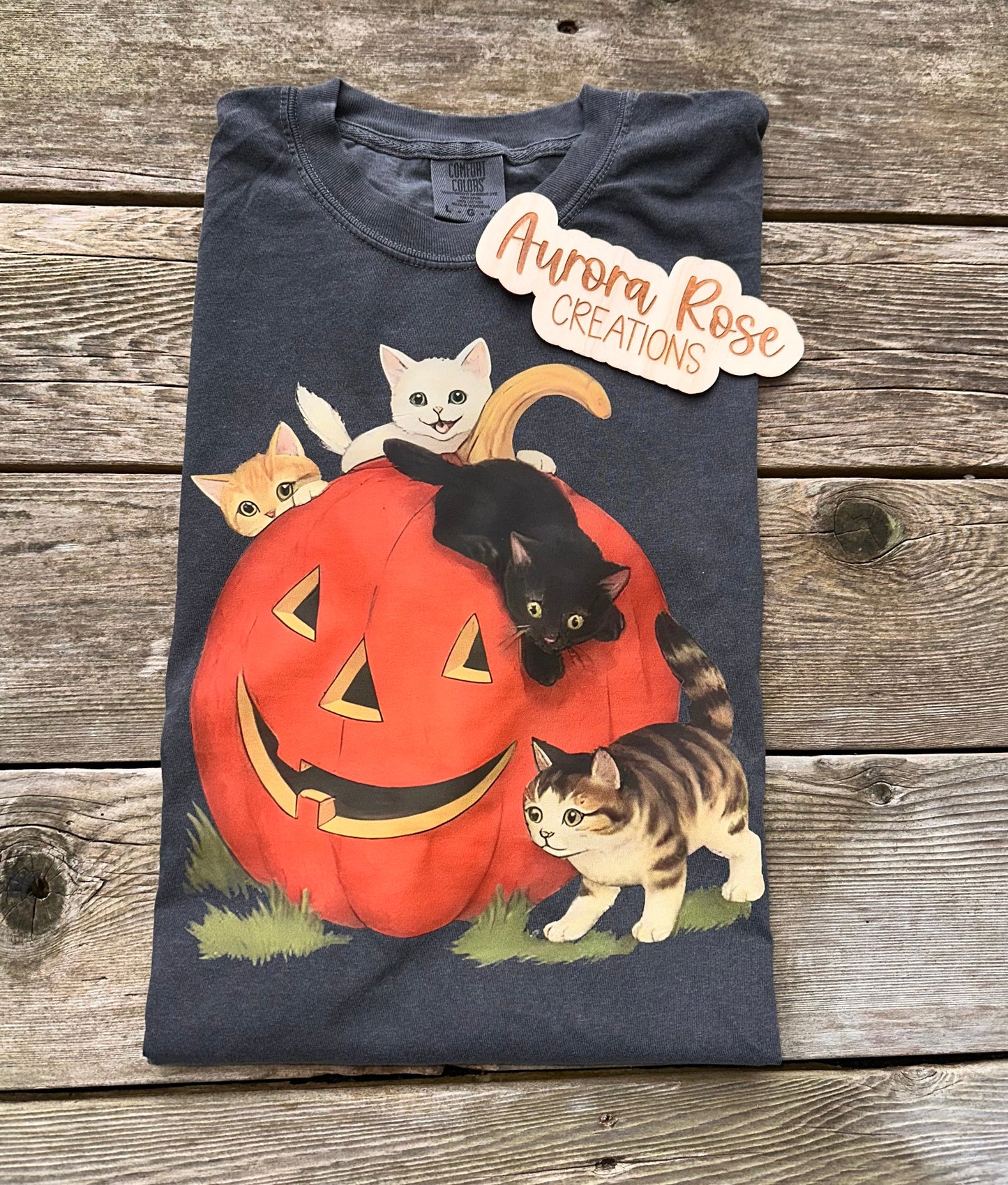 Vintage Pumpkin Kitties