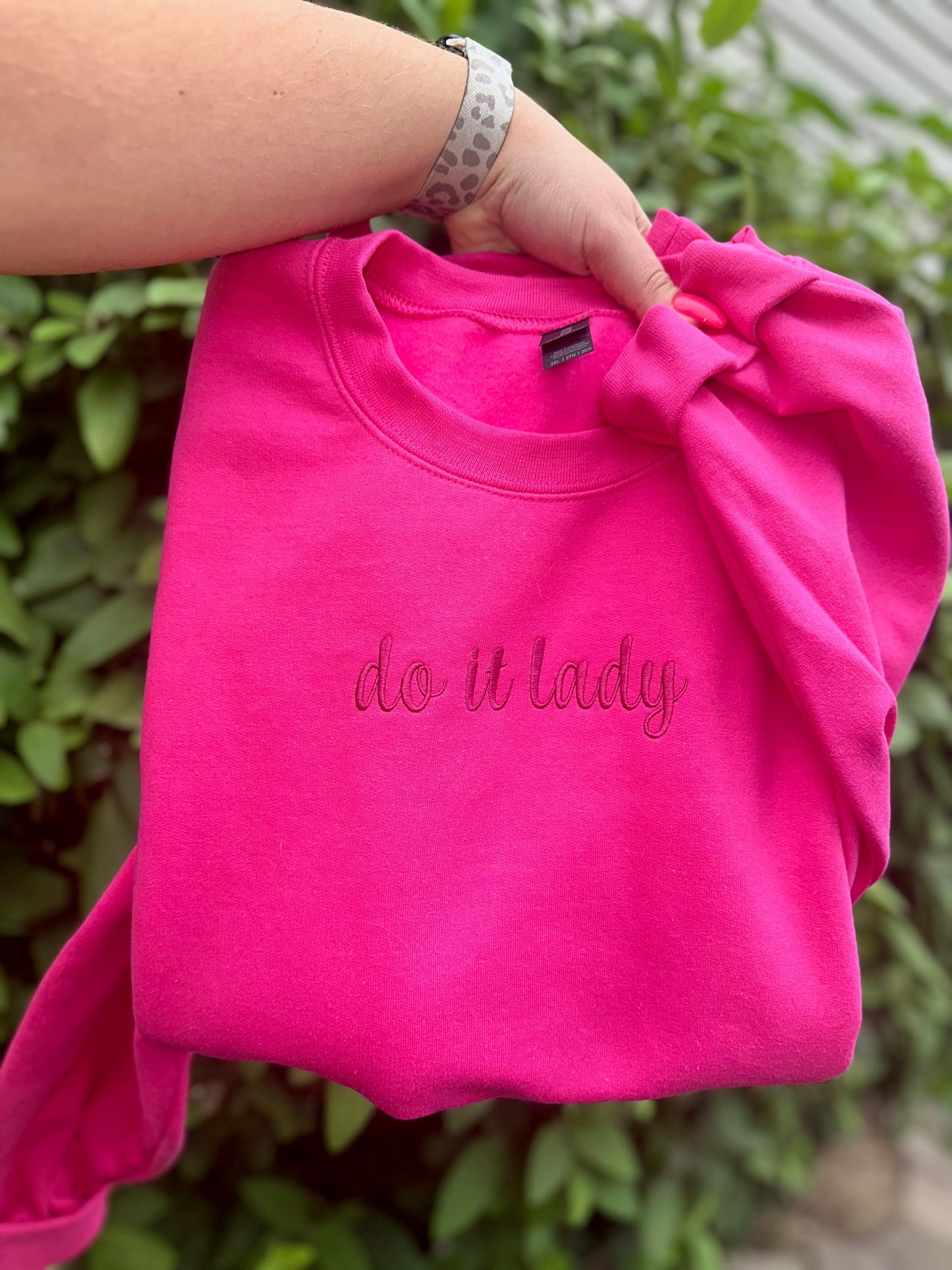 Do It Lady Embroidered Sweatshirt