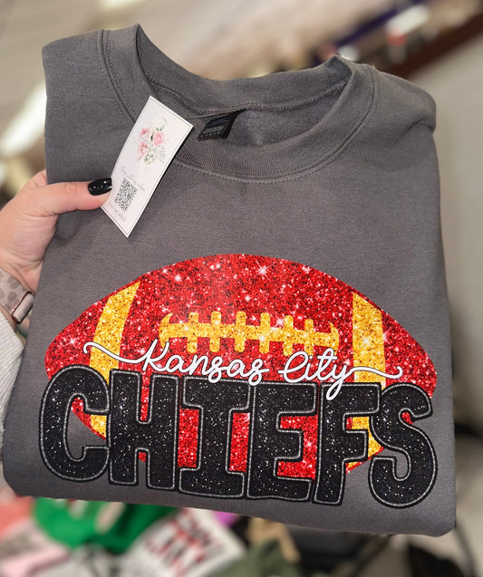 Faux Glitter CHIEFS Sweatshirt