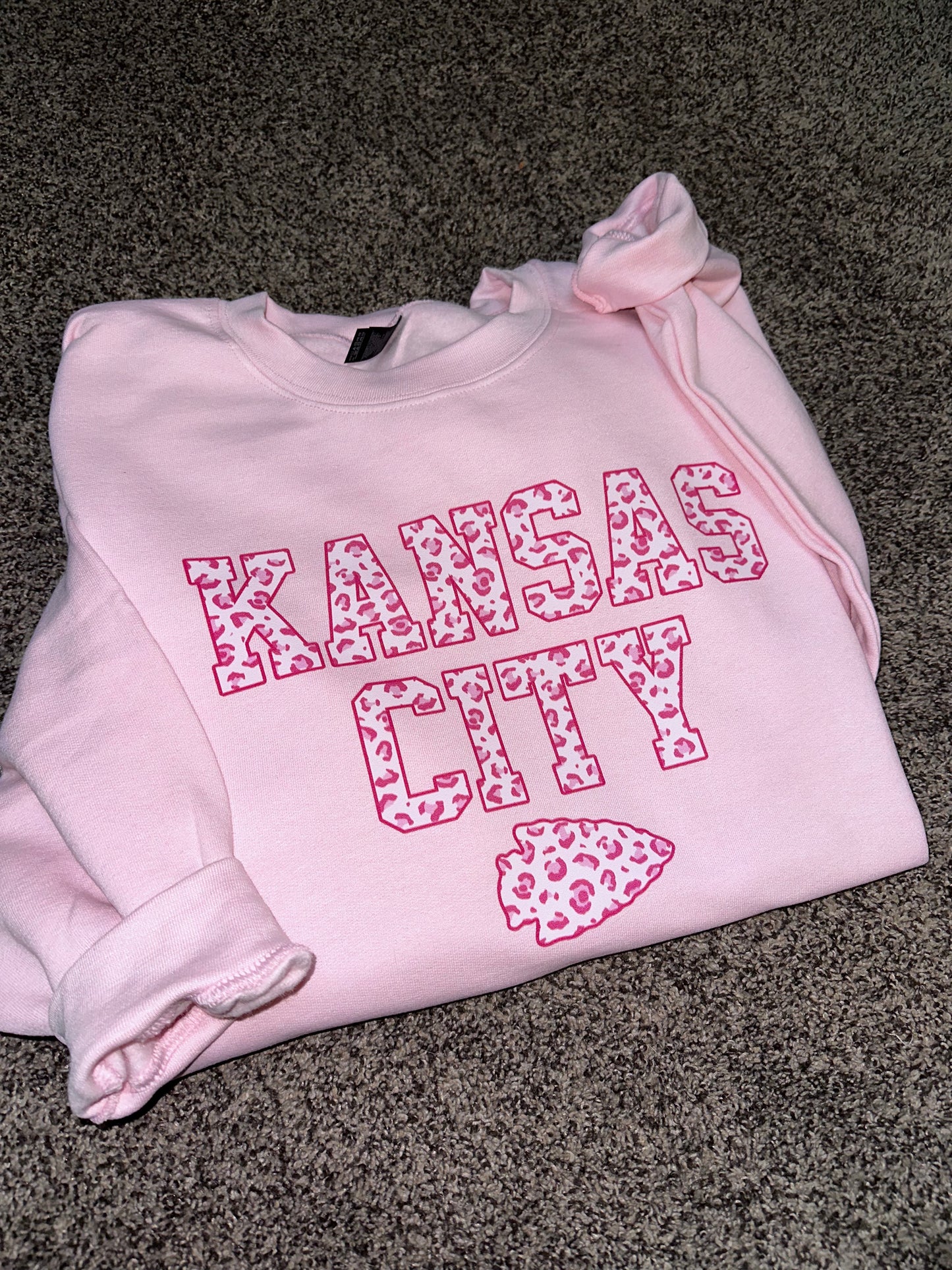 Pink Cheetah KC DTF Sweatshirt