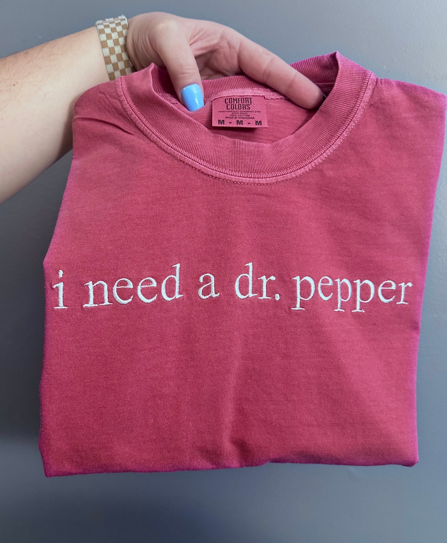 i need a dr. pepper embroidered tee