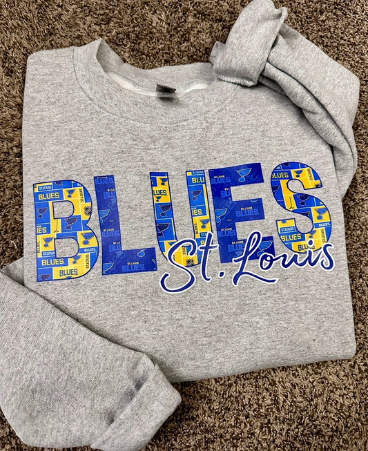 Blues Print DTF Apparel