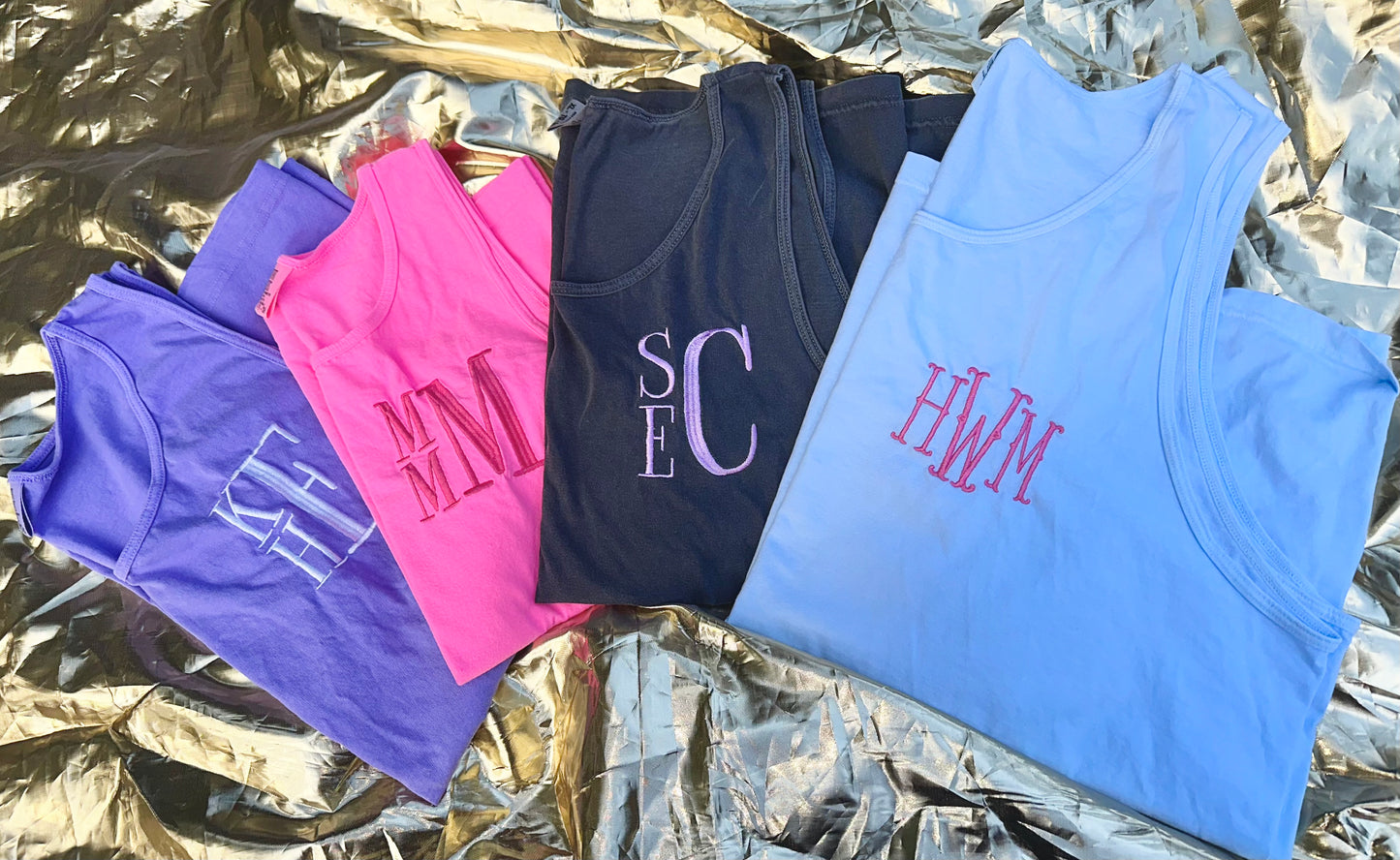 Embroidered Monogram Tank