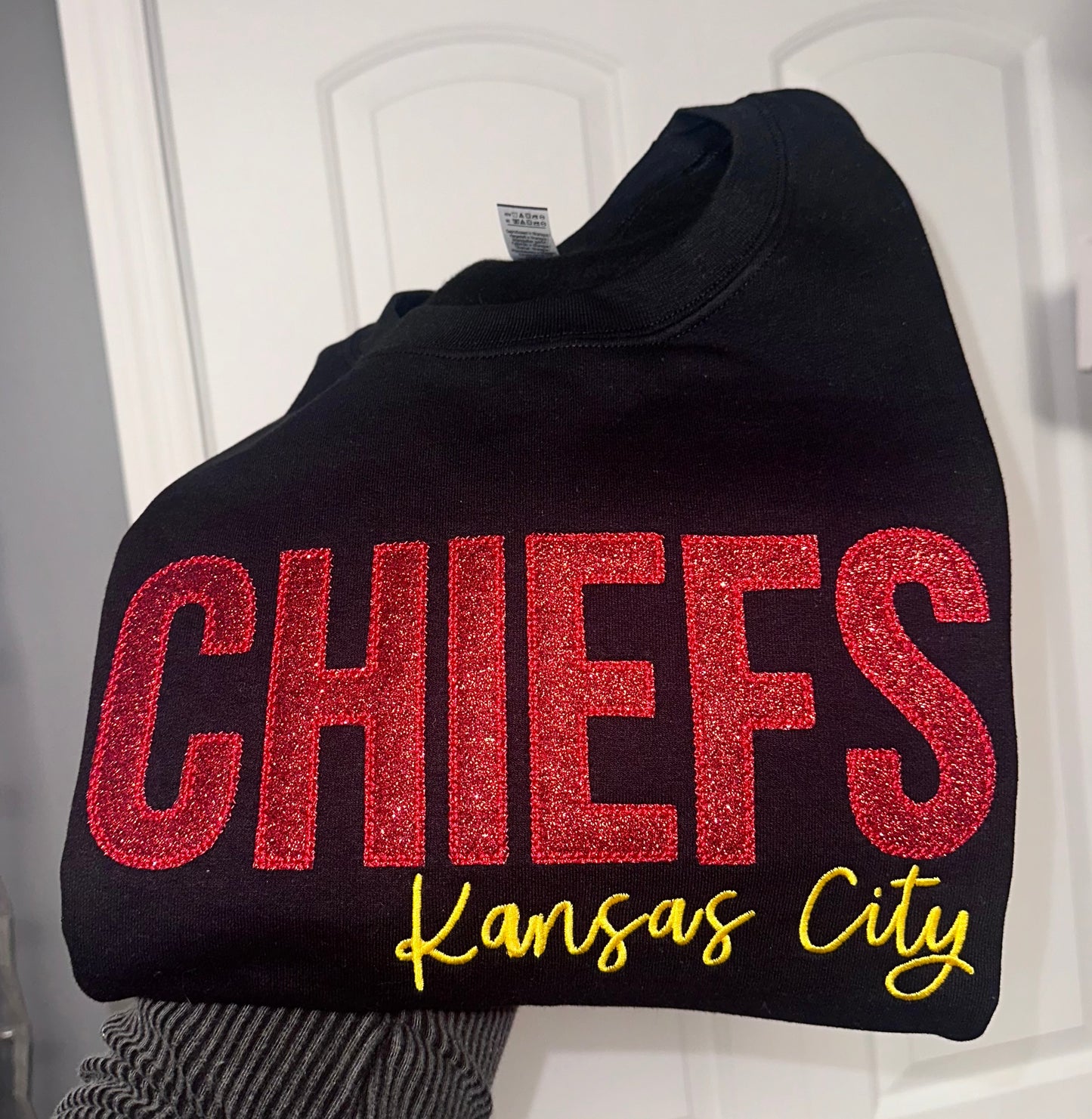 Glitter Chiefs Embroidered Sweatshirt