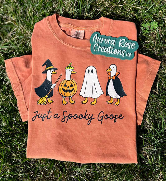 Just a Spooky Goose Comfort Color Tee