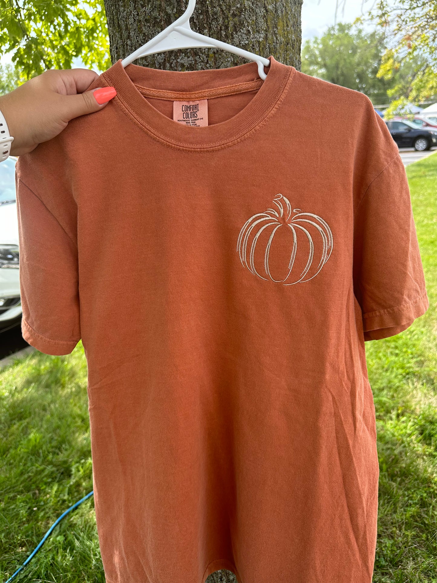 Fall Pumpkin Embroidered Apparel