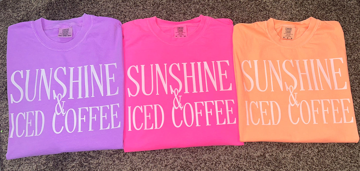 Sunshine & Iced Coffee Neon Tees