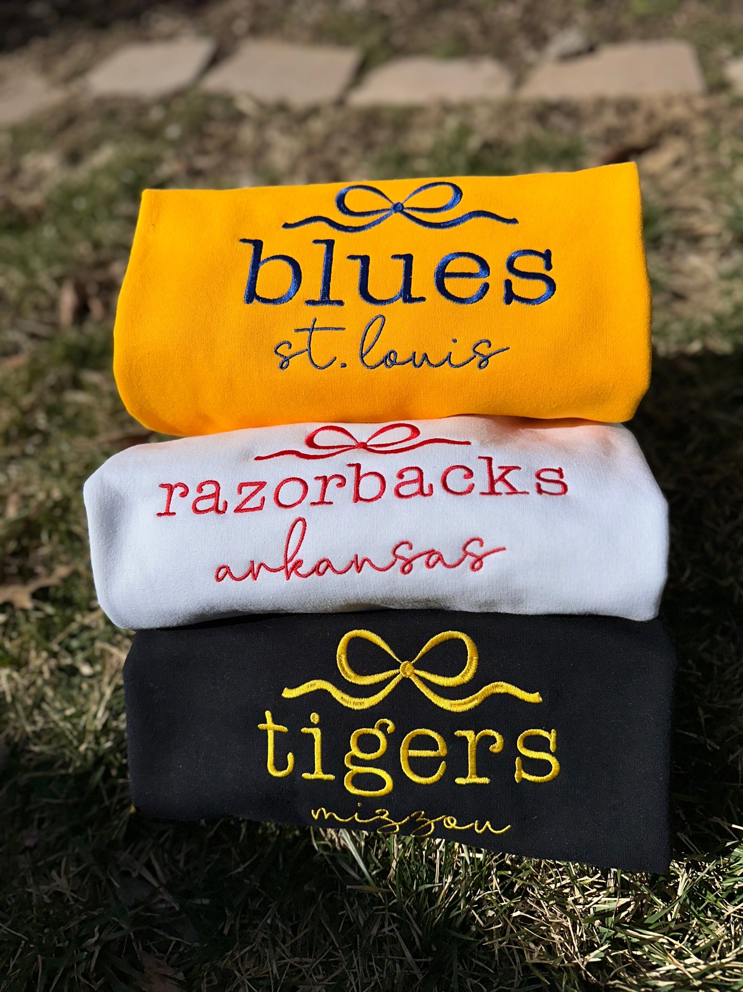 CUSTOM Embroidered Coquette Sweatshirt - read description