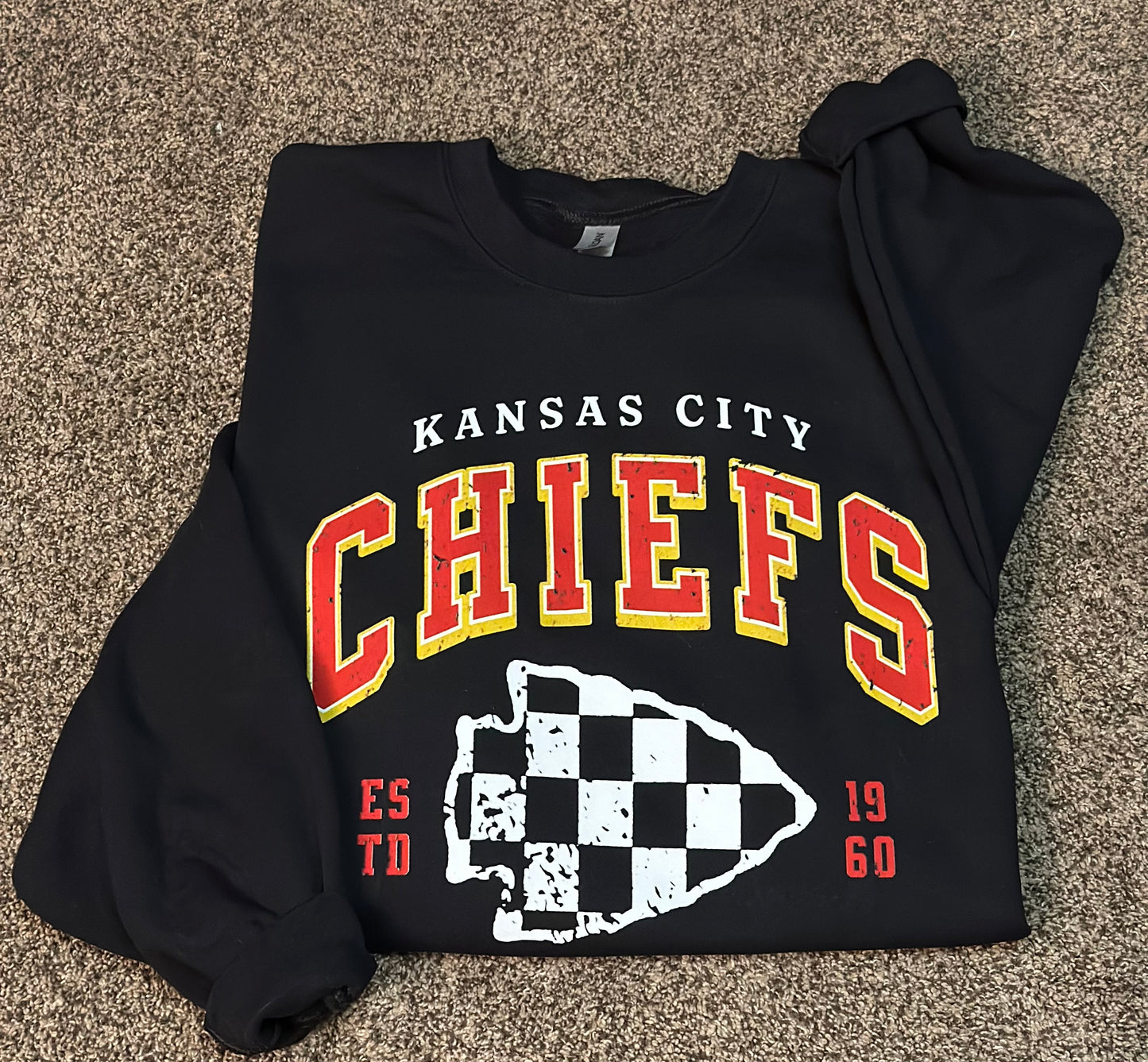 Checkered Chiefs DTF Crewneck