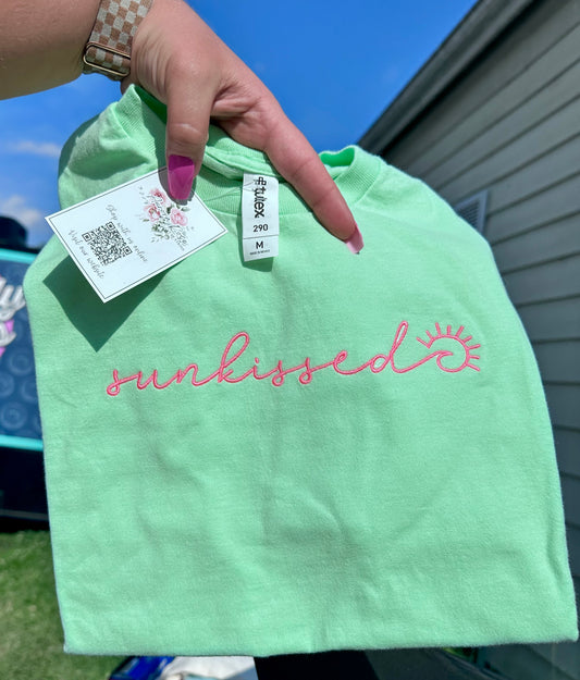 Sunkissed Neon Embroidered Tees