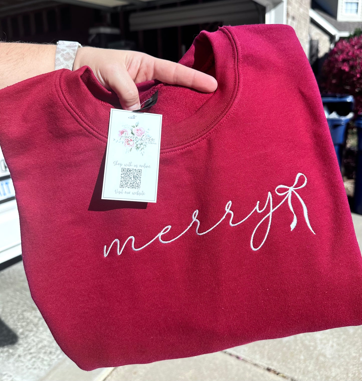 Coquette Merry Embroidered Sweatshirt