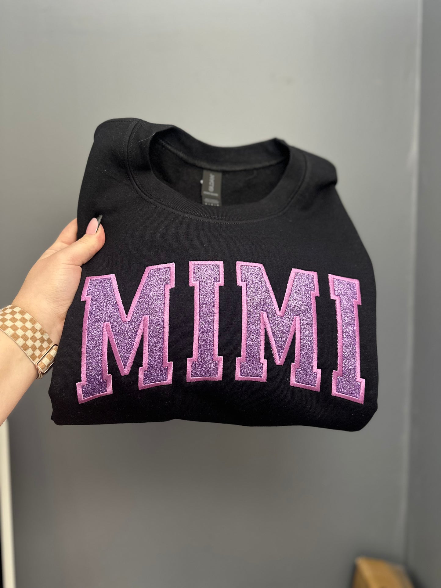 Embroidered Glitter CUSTOM Sweatshirt - read description