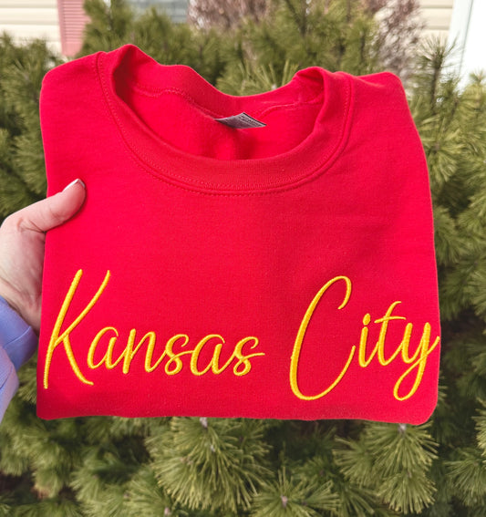 Kansas City 3D Puff Embroidered Sweatshirt