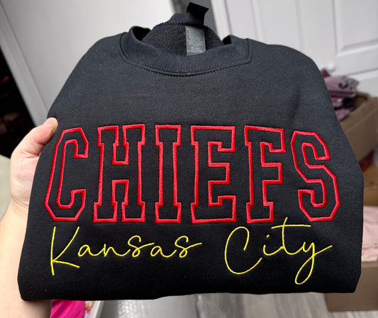 KC Varsity Letters Embroidered Sweatshirt