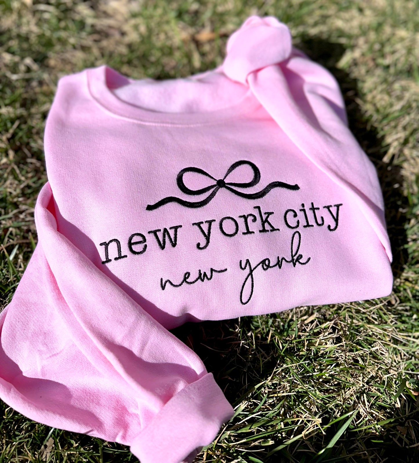 CUSTOM Embroidered Coquette Sweatshirt - read description