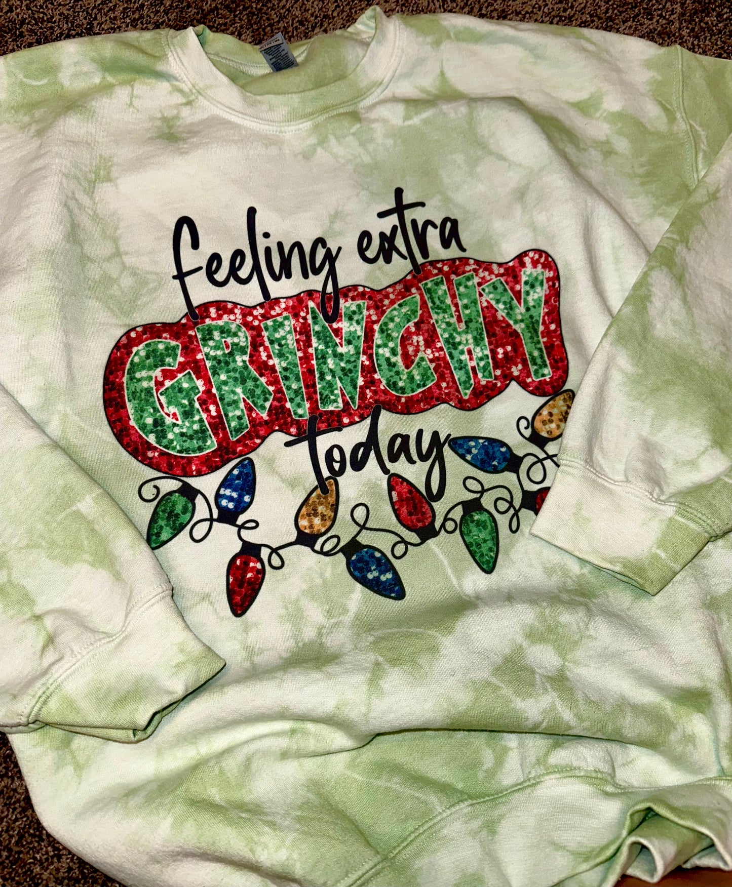 Bling Extra Grinchy - tie dye