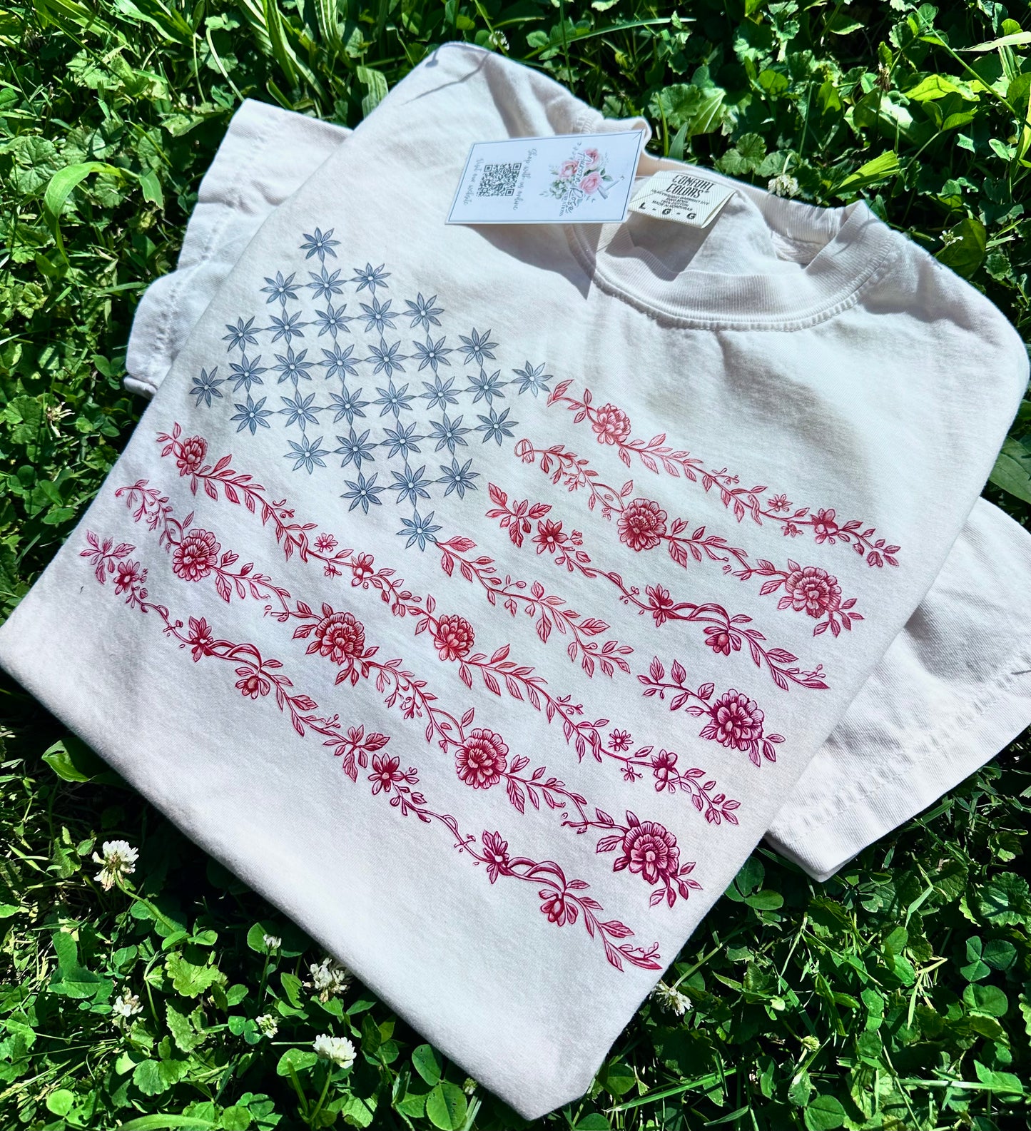 Floral Flag DTF Tee