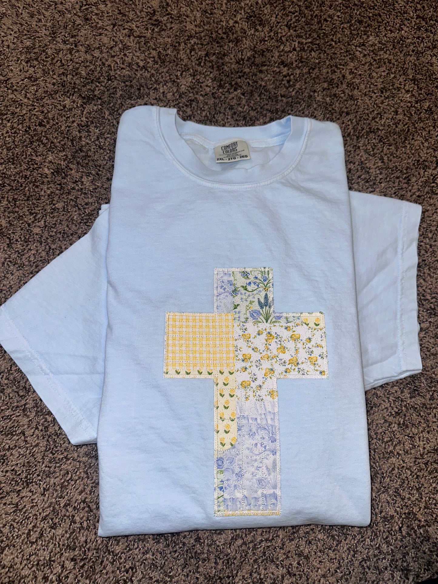 Quilted Spring Cross Embroidered Apparel
