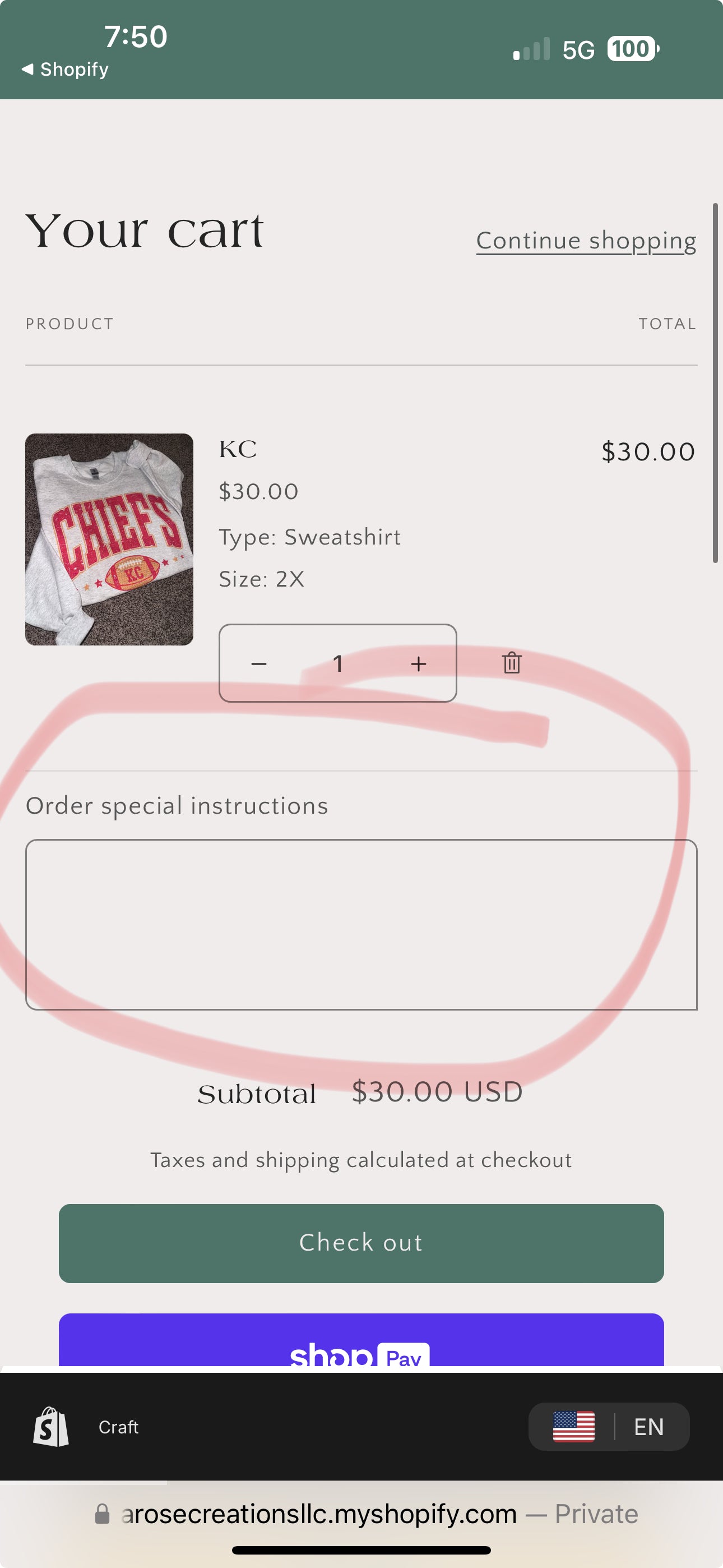 Heart Mama Embroidered Sweatshirt